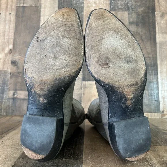 Lucchese Classics L612624 Gray Full Ostrich Western Cowboy Boots Mens 11 B - Picture 3 of 12